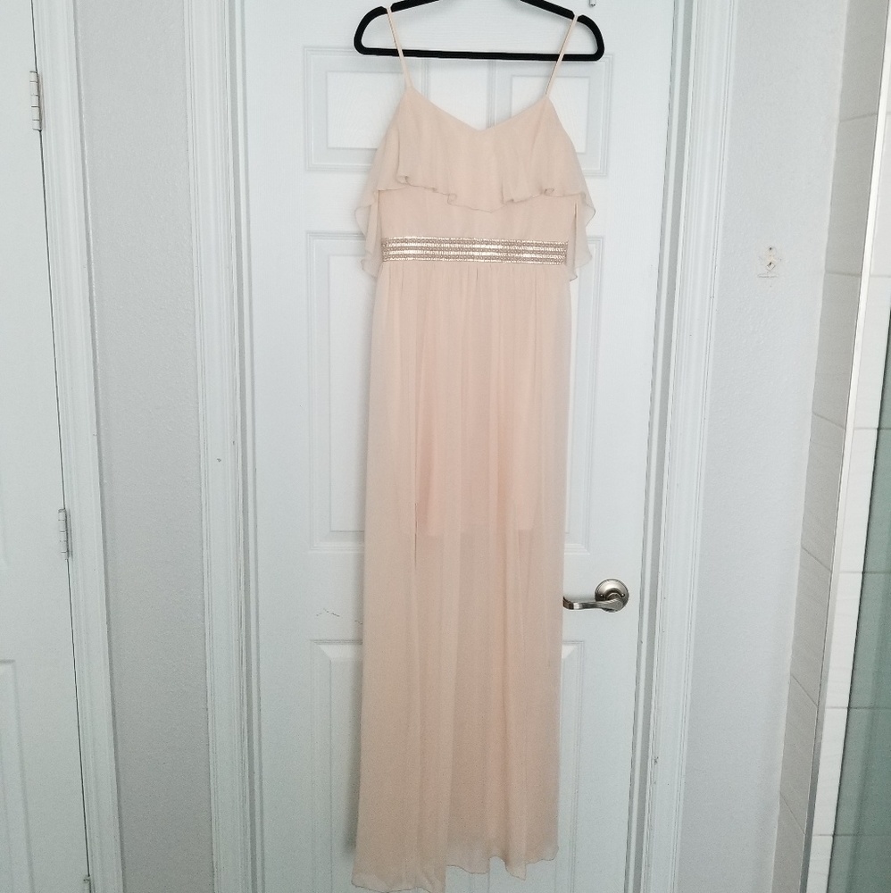 Long blush dress
